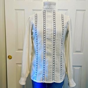 Laura Ashley Vintage Victorian Blouse, Size 6